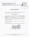 Certificado de eliminación de agua